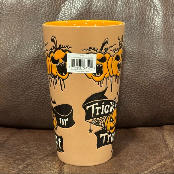 Trick or Treat Spooky Jack O’ Lanterns Vintage Style Halloween Latte Mug - Picture 10 of 12